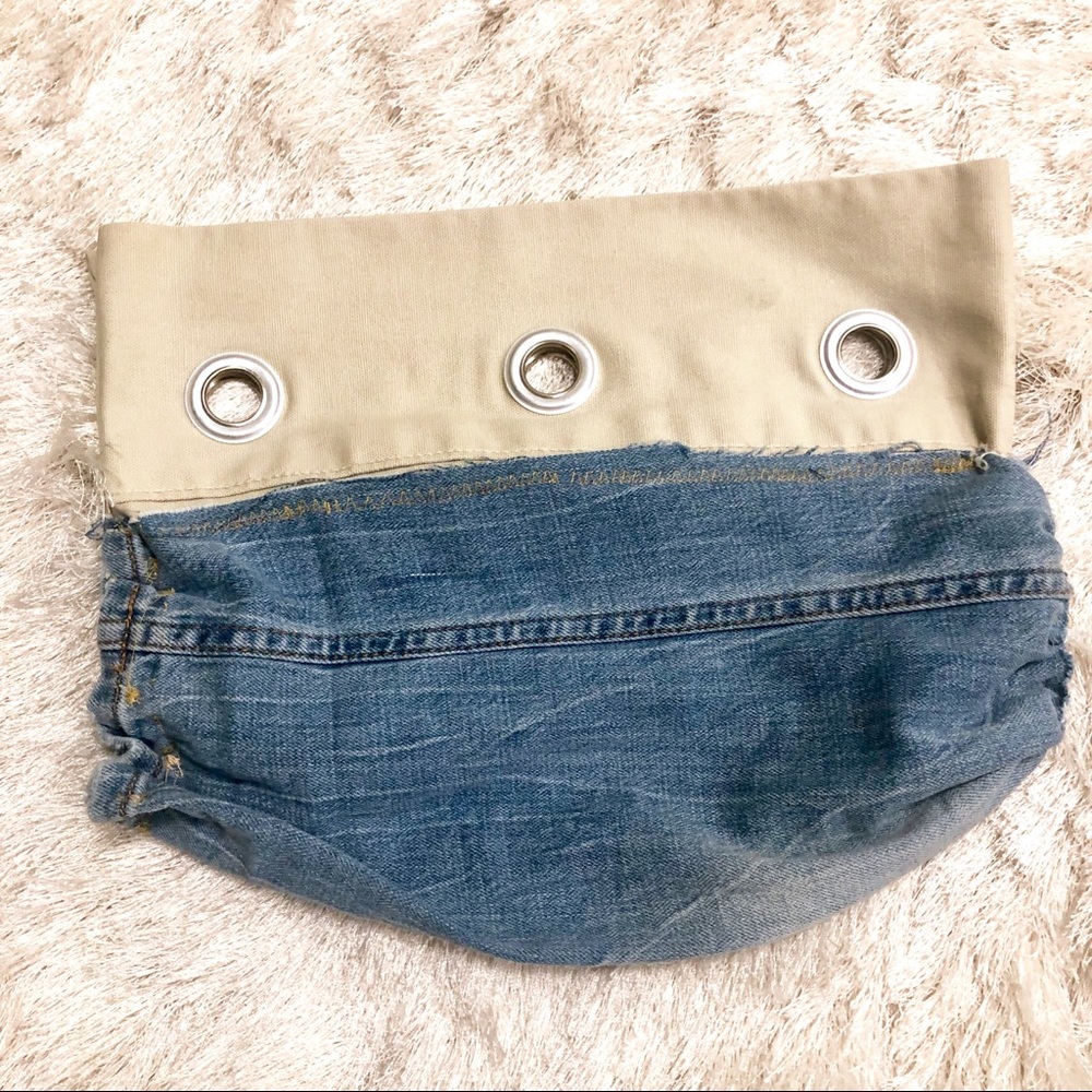Handmade Original True Vine Denim and Canvas Pouch